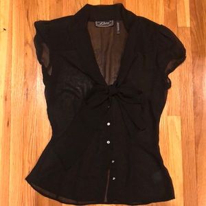 Guess sheer top/blouse